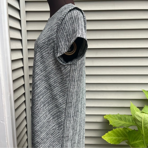 EUC Zara Basic collection neutrals pattern short sleeve mini dress - Picture 3 of 9